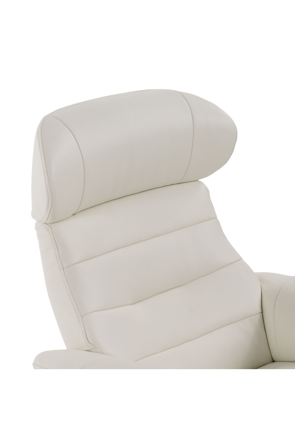   Gray Leather Swivel Chair and Ottoman | Oroa.com