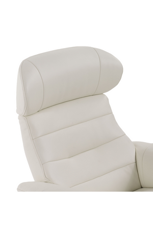   Gray Leather Swivel Chair and Ottoman | Oroa.com