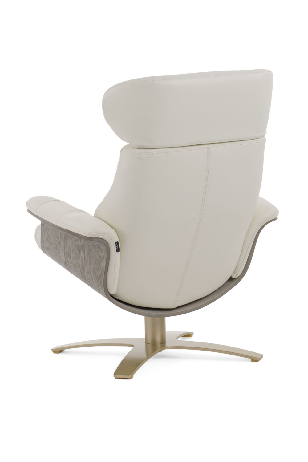   Gray Leather Swivel Chair and Ottoman | Oroa.com