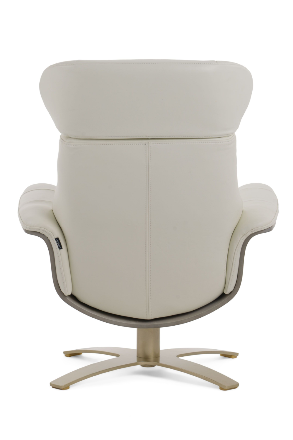   Gray Leather Swivel Chair and Ottoman | Oroa.com