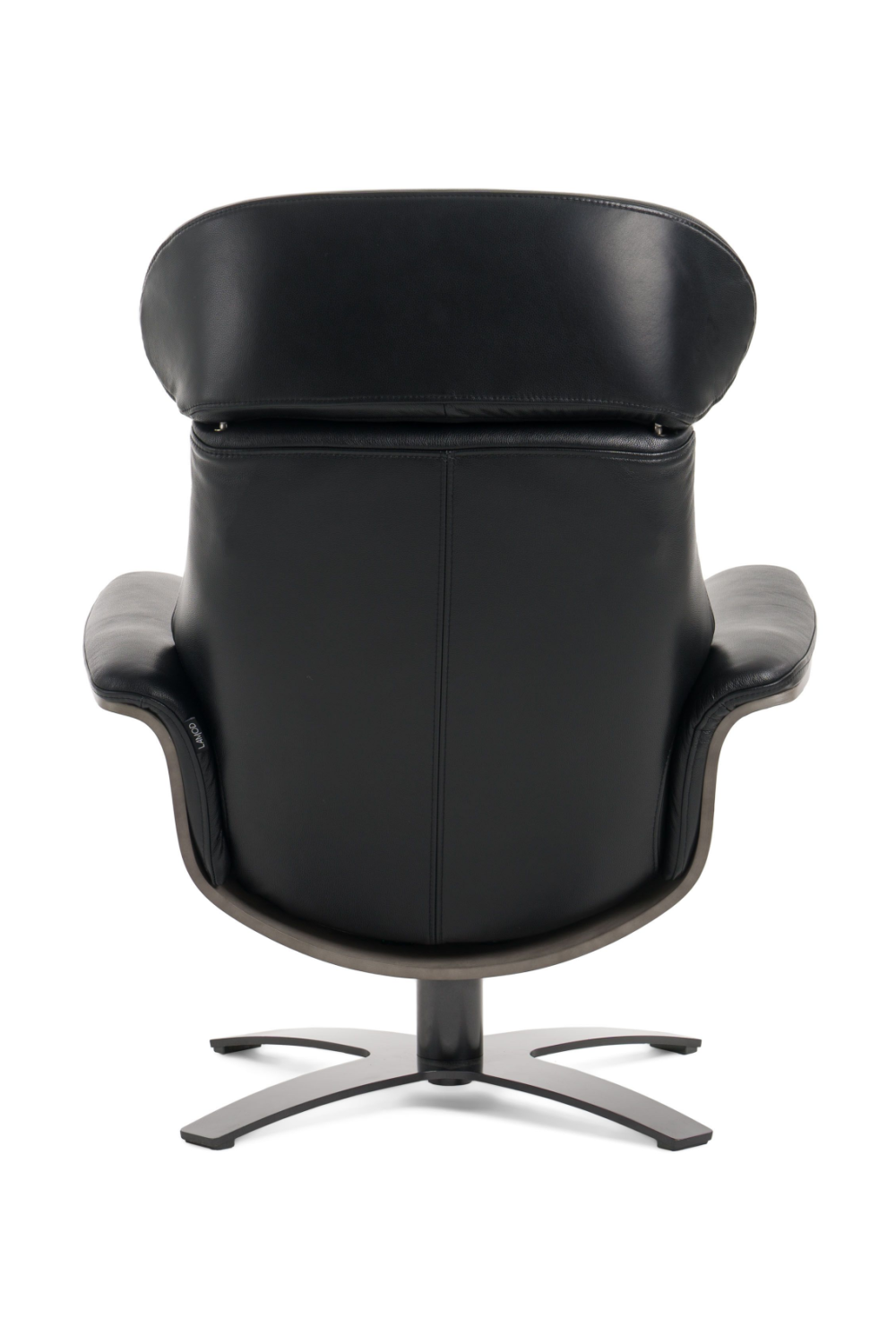   Black Leather Lounge Chair & Ottoman | Oroa.com