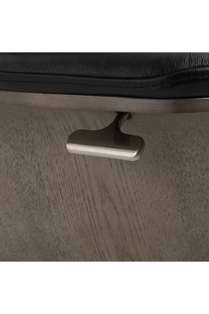   Black Leather Lounge Chair & Ottoman | Oroa.com