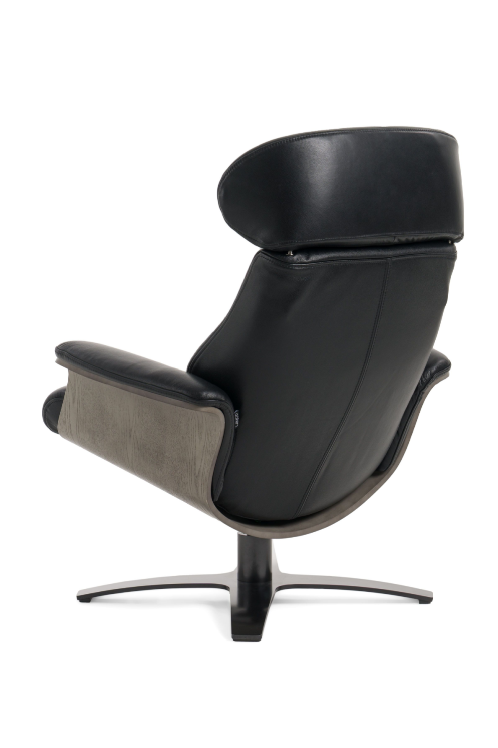   Black Leather Lounge Chair & Ottoman | Oroa.com