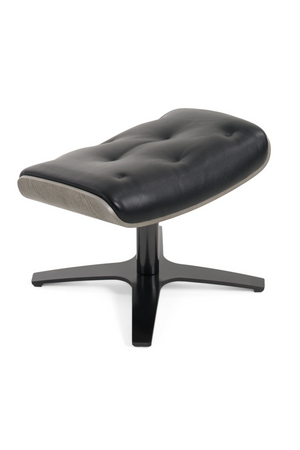   Black Leather Lounge Chair & Ottoman | Oroa.com