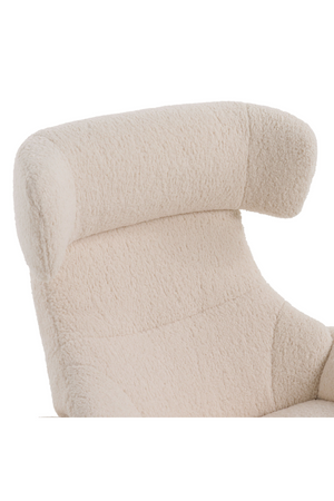   Beige Lounge Chair & Ottoman | Oroa.com