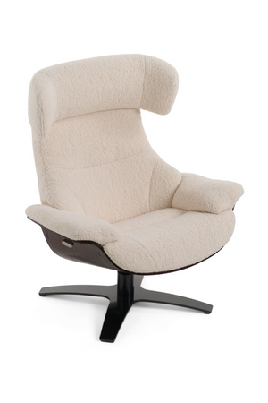   Beige Lounge Chair & Ottoman | Oroa.com