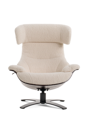   Beige Lounge Chair & Ottoman | Oroa.com