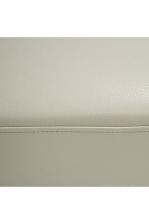   Gray Leather Rectangular Ottoman | Oroa.com