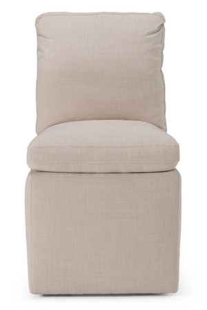   Beige Wheeled Dining Chair | Oroa.com