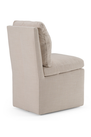   Beige Wheeled Dining Chair | Oroa.com