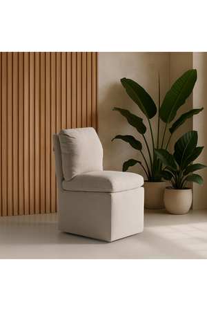   Beige Wheeled Dining Chair | Oroa.com