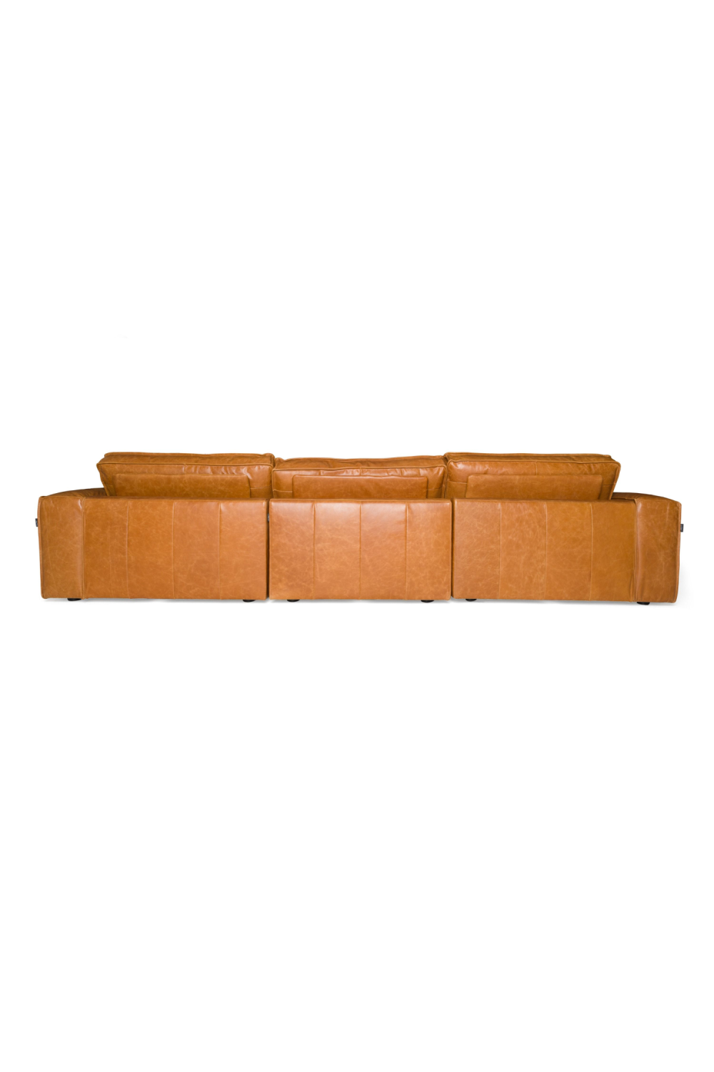   Brown Leather 3-Piece Sofa | Oroa.com