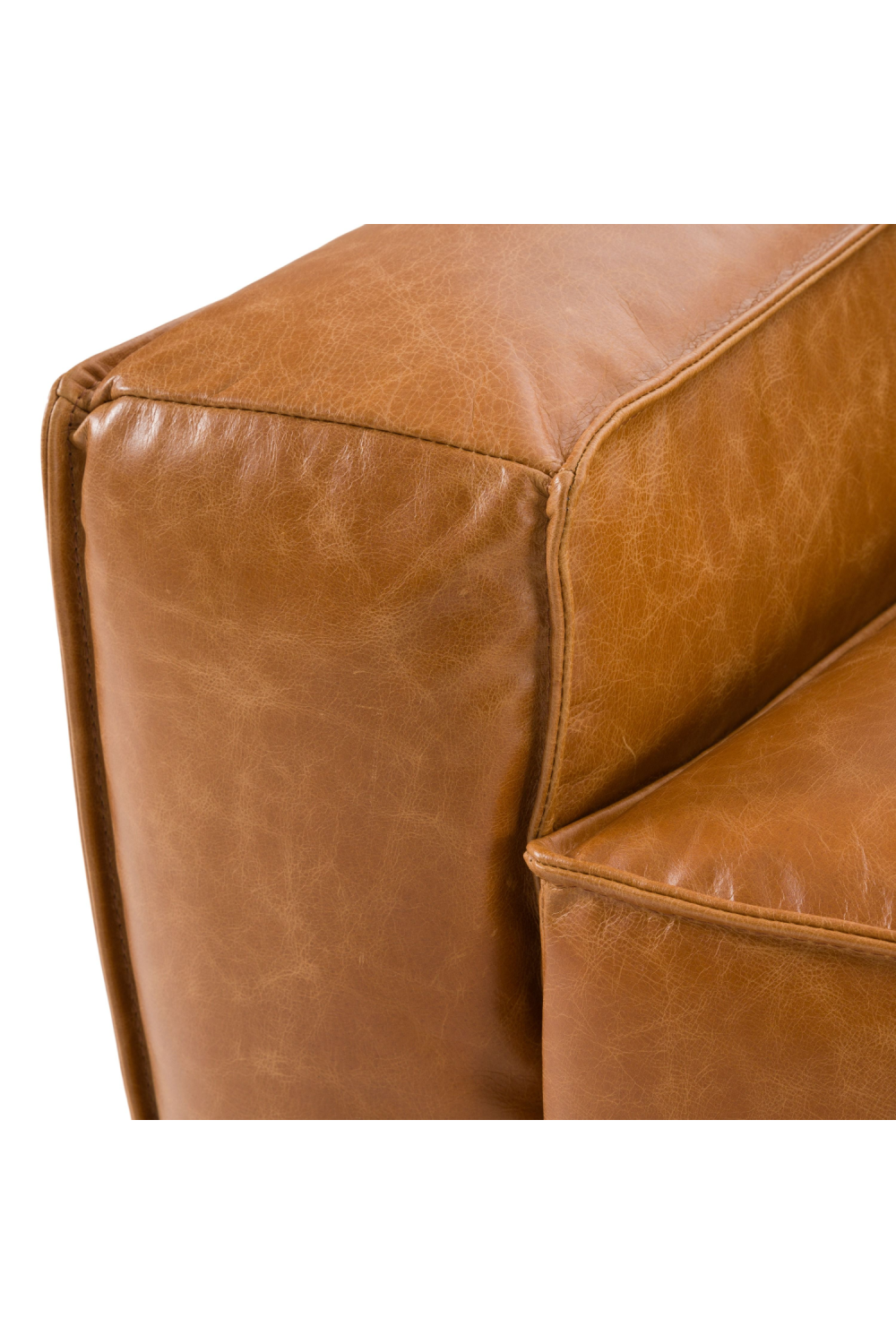   Brown Leather 3-Piece Sofa | Oroa.com