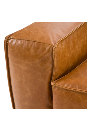   Brown Leather 3-Piece Sofa | Oroa.com