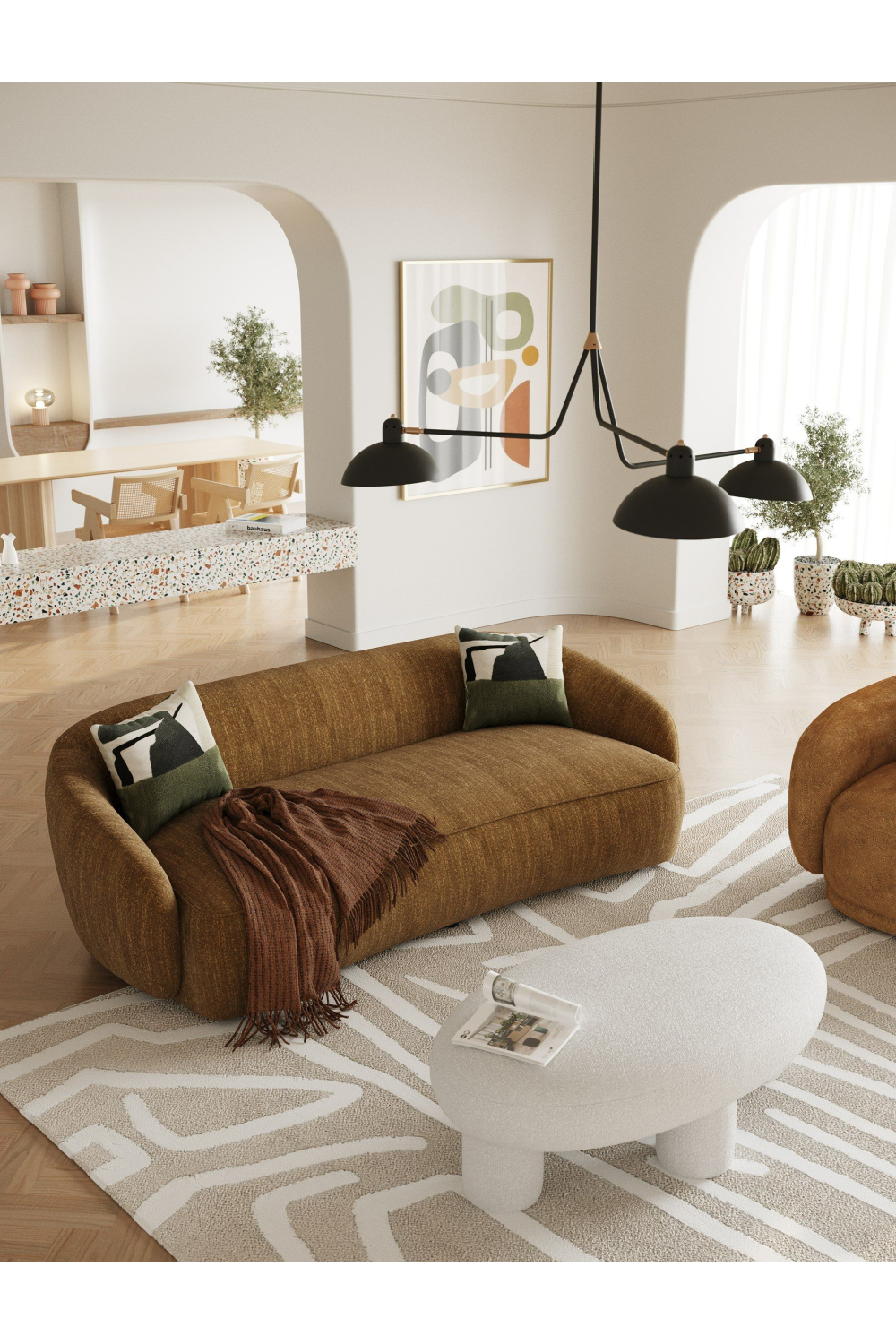   Yellow Curved Sofa | Oroa.com