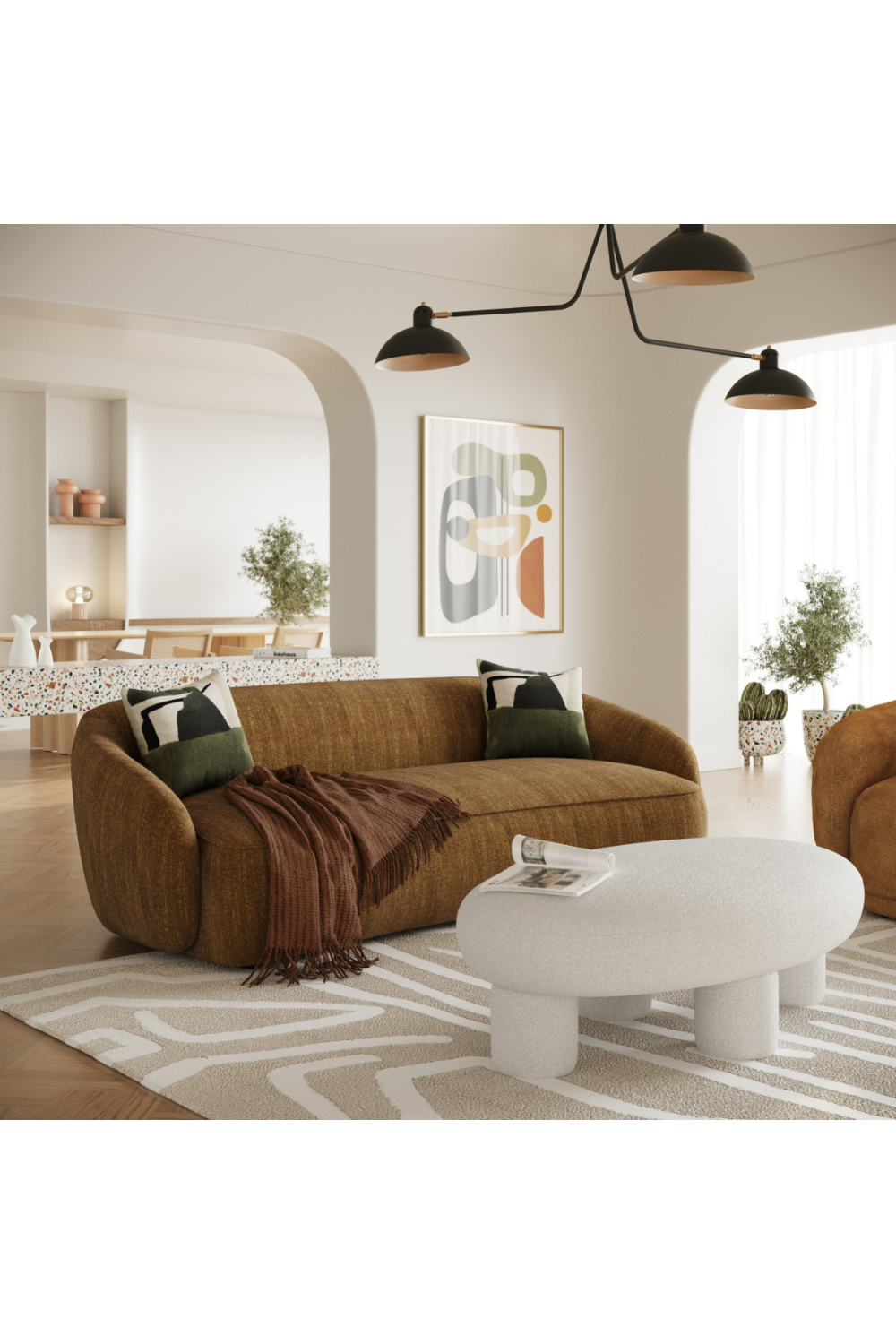   Yellow Curved Sofa | Oroa.com