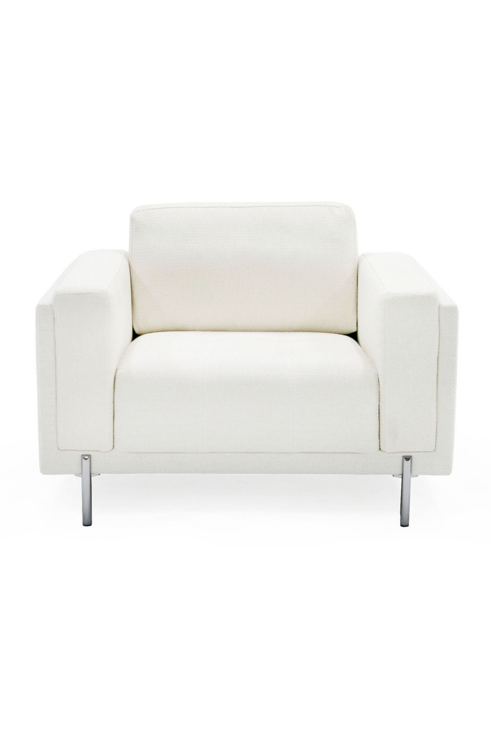   White Square-Armed Lounge Chair | Oroa.com
