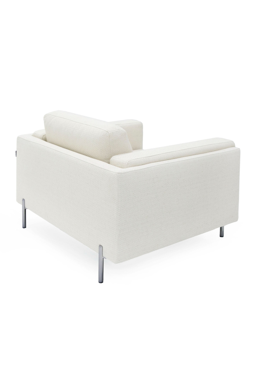  White Square-Armed Lounge Chair | Oroa.com