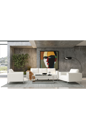   White Square-Armed Lounge Chair | Oroa.com