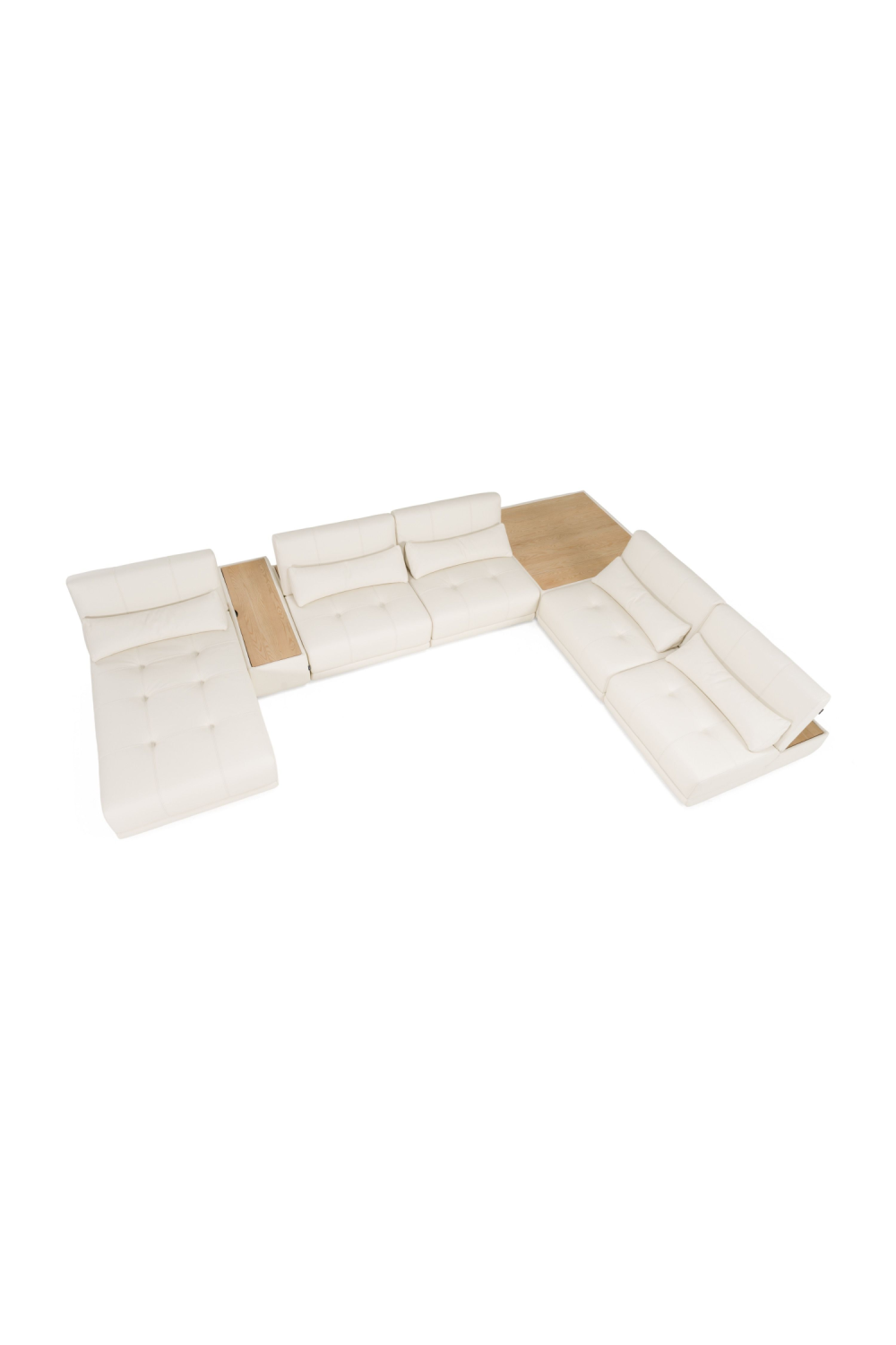   White Leather 7-Piece Modular Sofa | Oroa.com