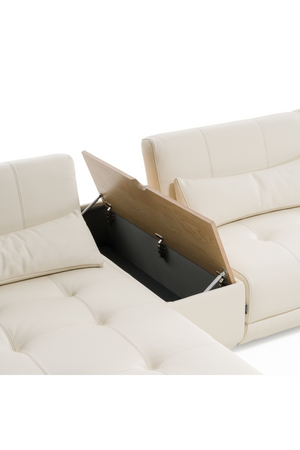   White Leather 7-Piece Modular Sofa | Oroa.com