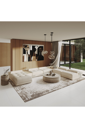   White Leather 7-Piece Modular Sofa | Oroa.com