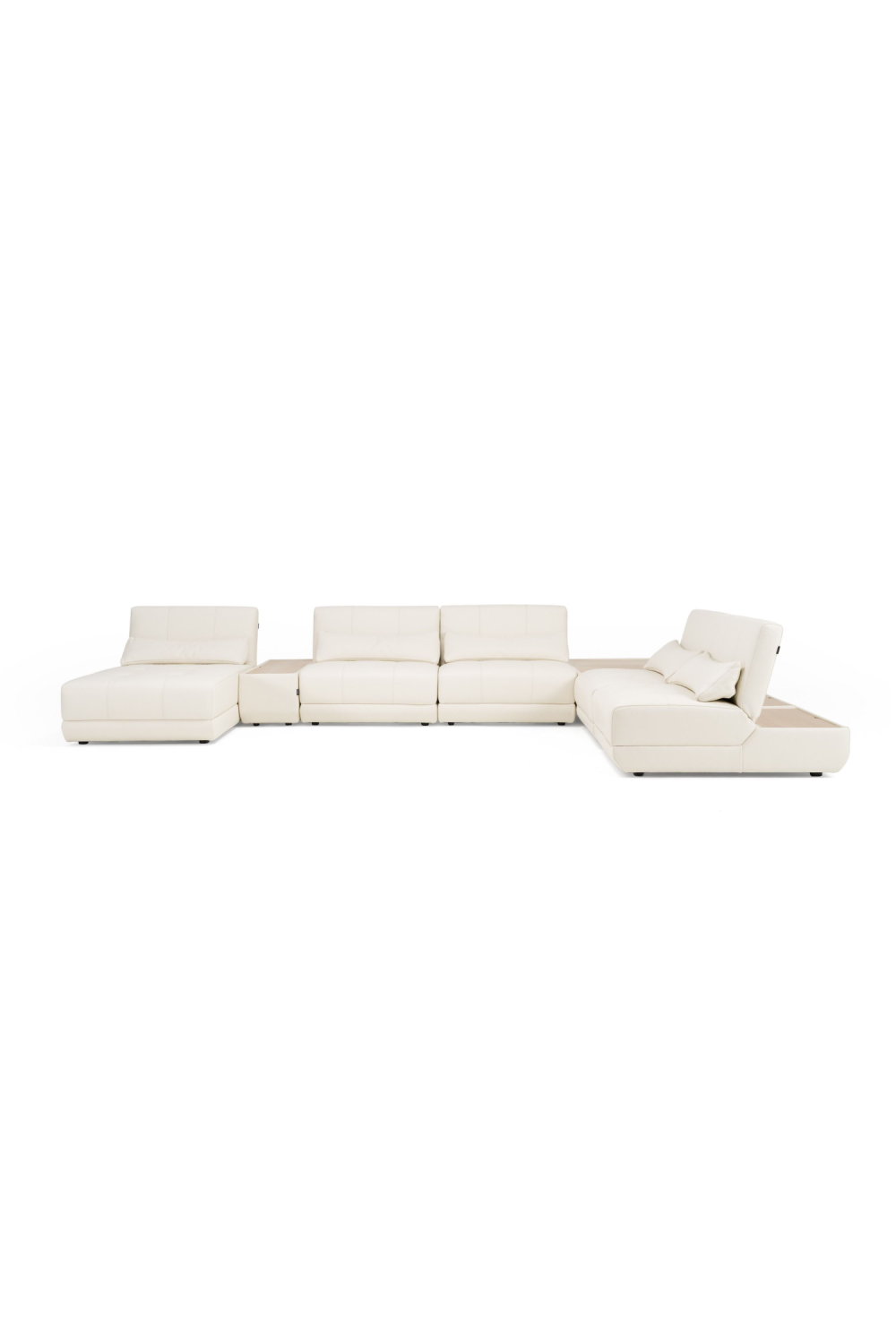   White Leather 7-Piece Modular Sofa | Oroa.com
