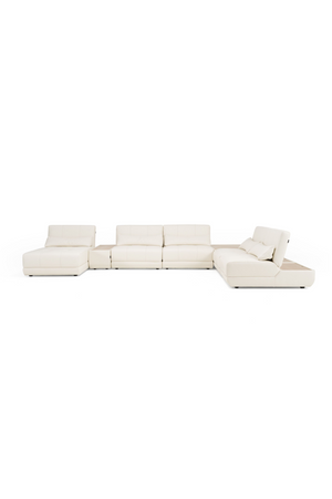   White Leather 7-Piece Modular Sofa | Oroa.com