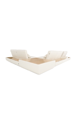   White Leather 7-Piece Modular Sofa | Oroa.com