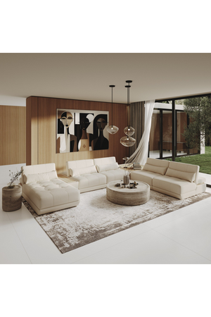   White Leather 7-Piece Modular Sofa | Oroa.com