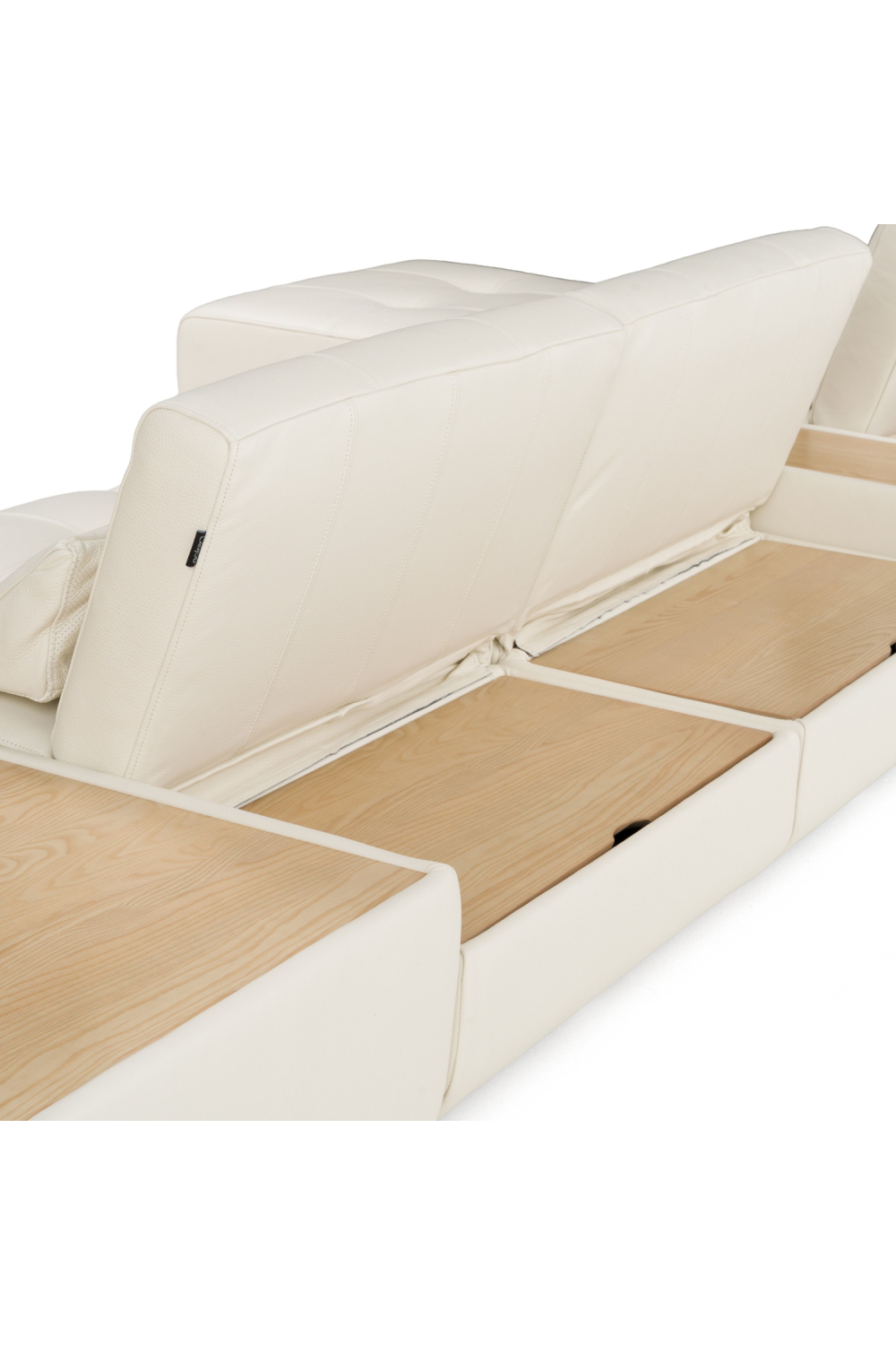   White Leather 7-Piece Modular Sofa | Oroa.com