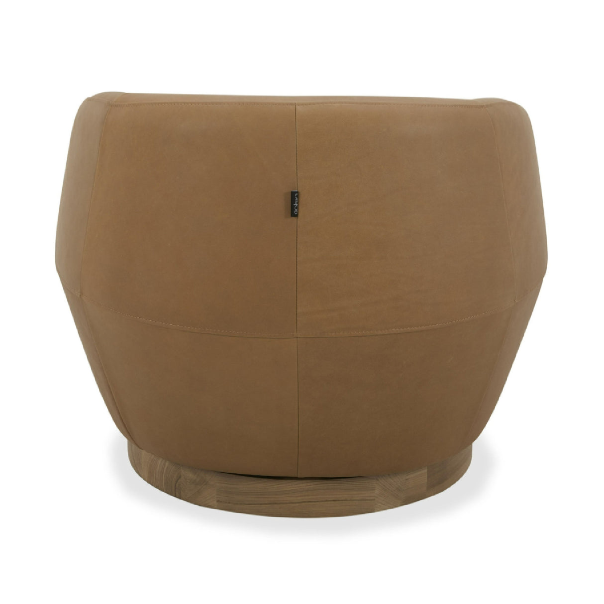   Tan Leather Swivel Accent Chair | Oroa.com