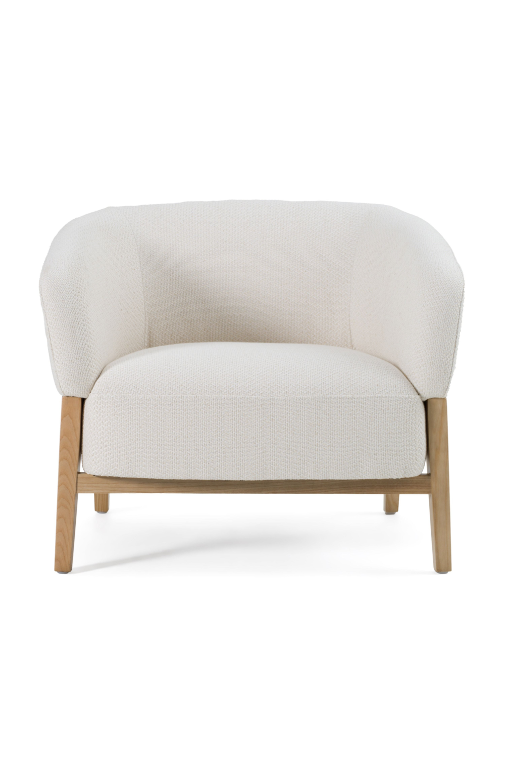   White Curved Accent Chair | Oroa.com