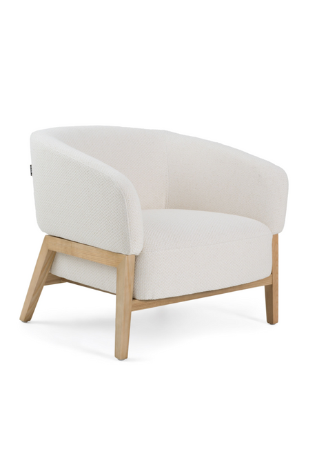   White Curved Accent Chair | Oroa.com
