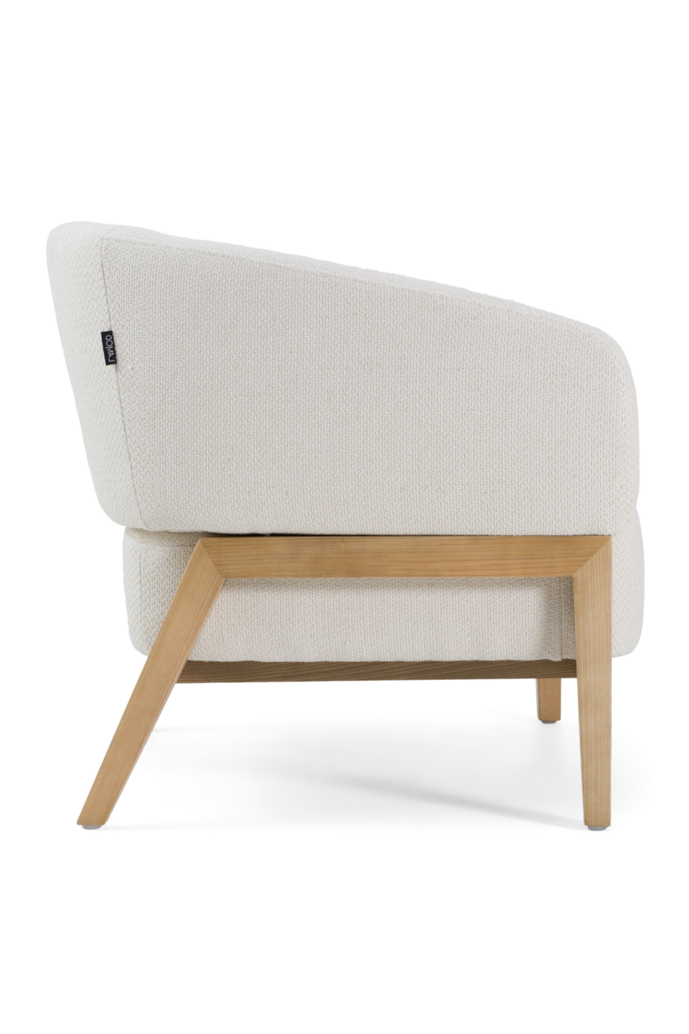   White Curved Accent Chair | Oroa.com