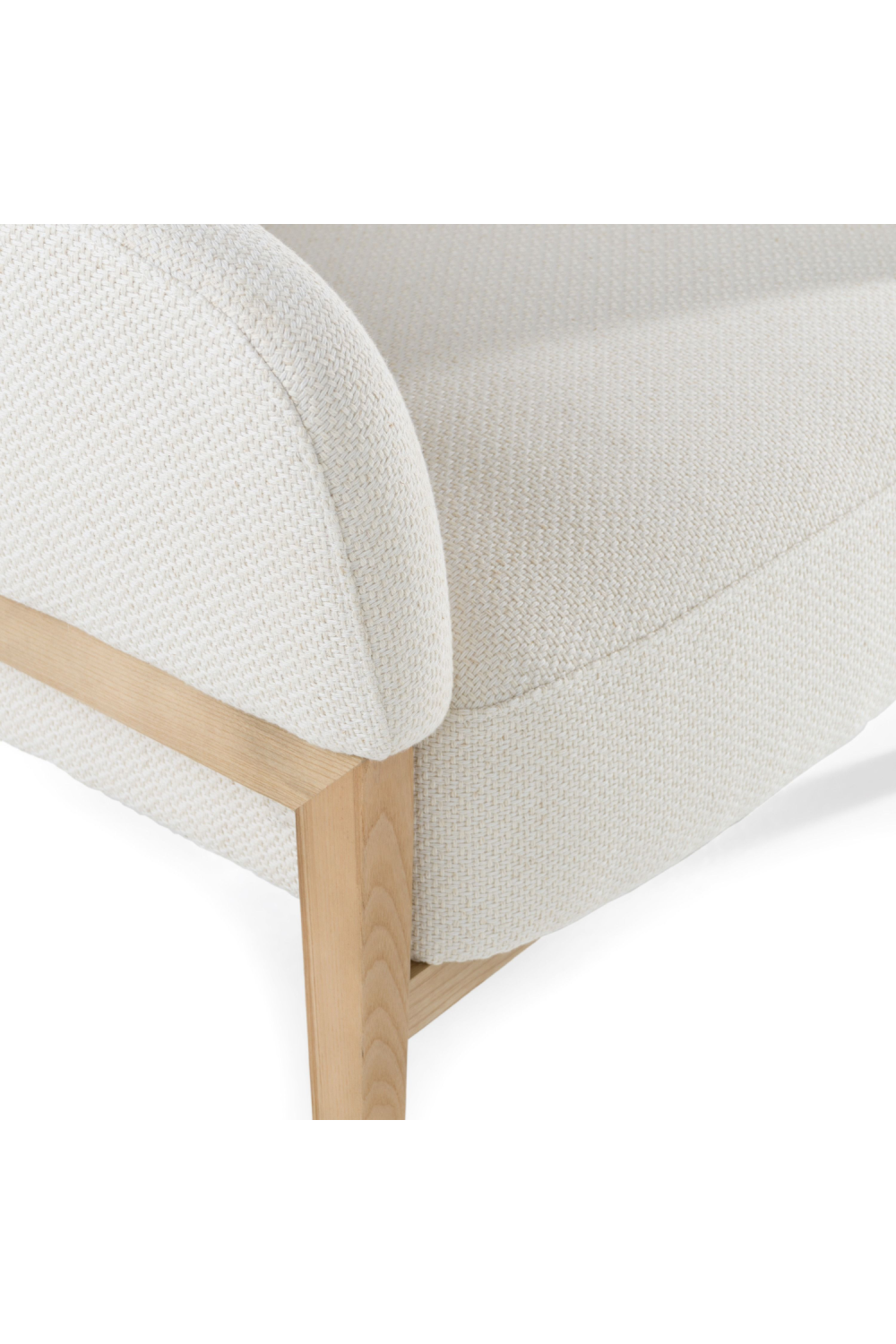  White Curved Accent Chair | Oroa.com