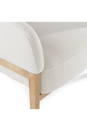   White Curved Accent Chair | Oroa.com