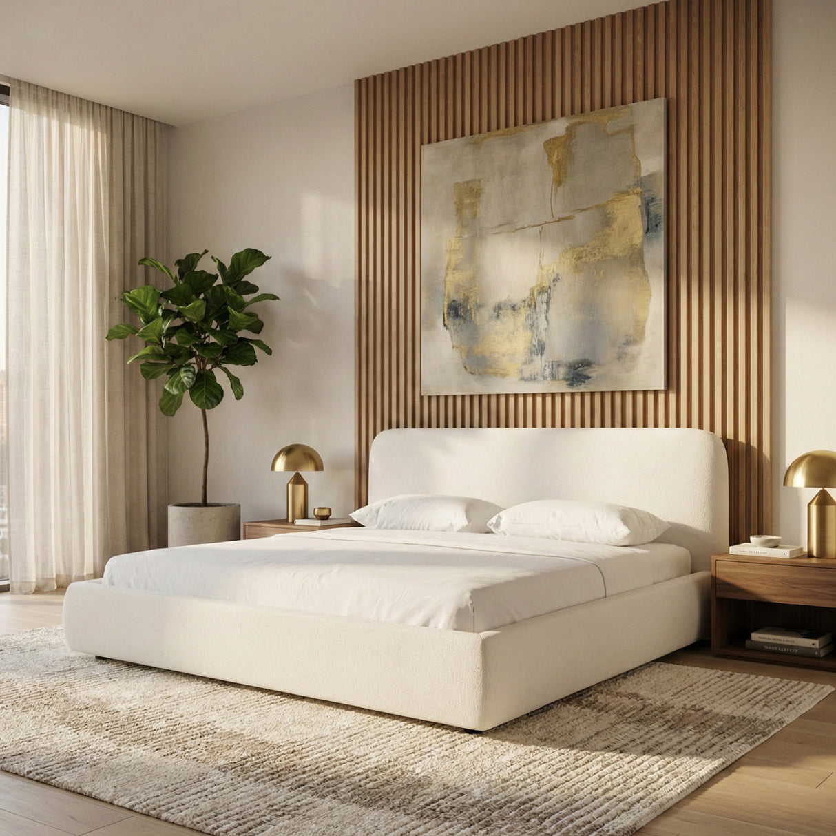   White Upholstered Bed | Oroa.com