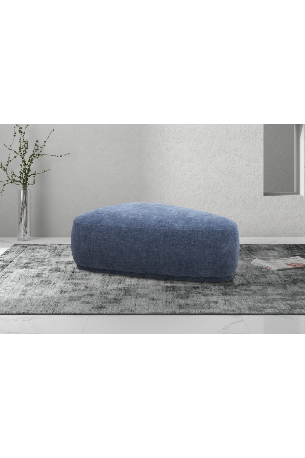   Blue Free-form Ottoman | Oroa.com