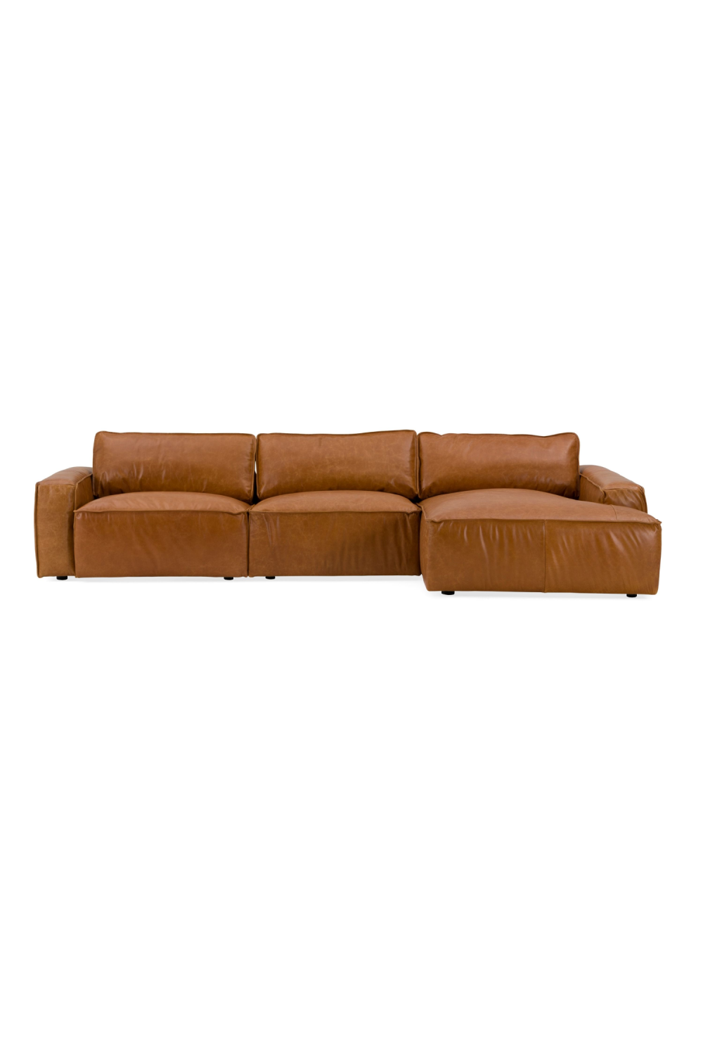   Brown Leather Sectional Sofa | Oroa.com