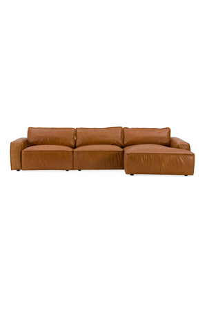   Brown Leather Sectional Sofa | Oroa.com