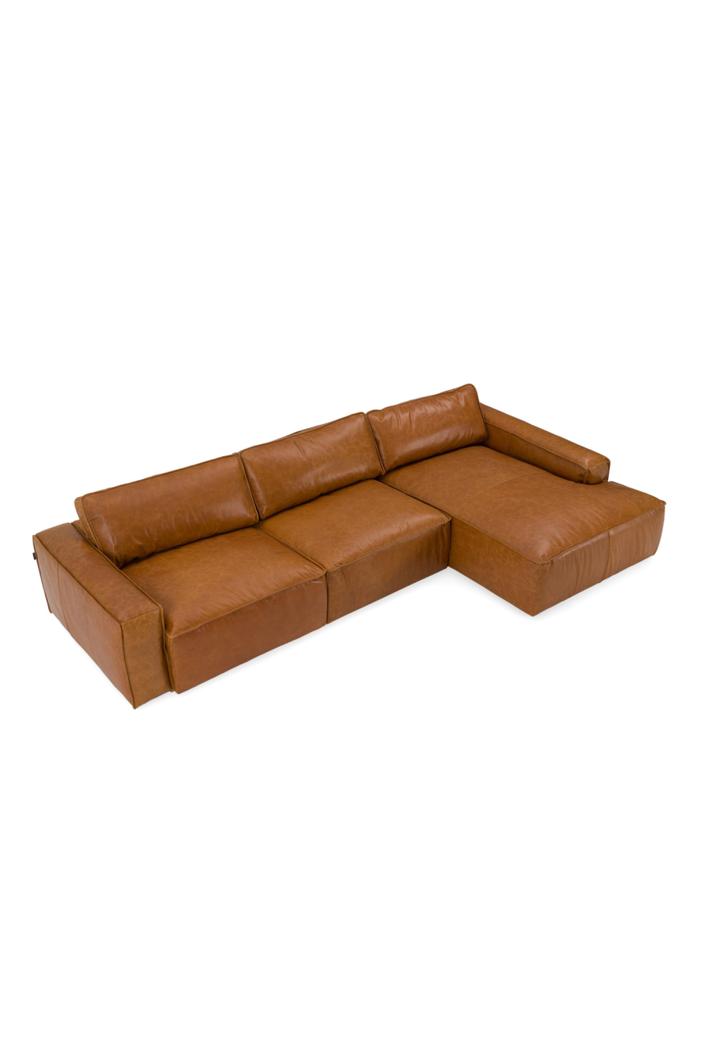   Brown Leather Sectional Sofa | Oroa.com