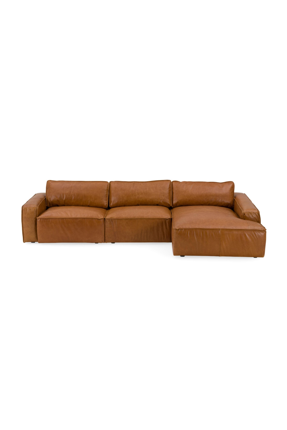   Brown Leather Sectional Sofa | Oroa.com