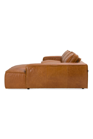   Brown Leather Sectional Sofa | Oroa.com
