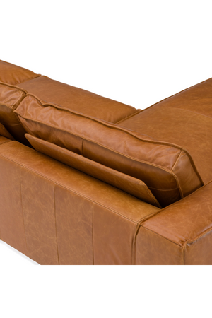   Brown Leather Sectional Sofa | Oroa.com