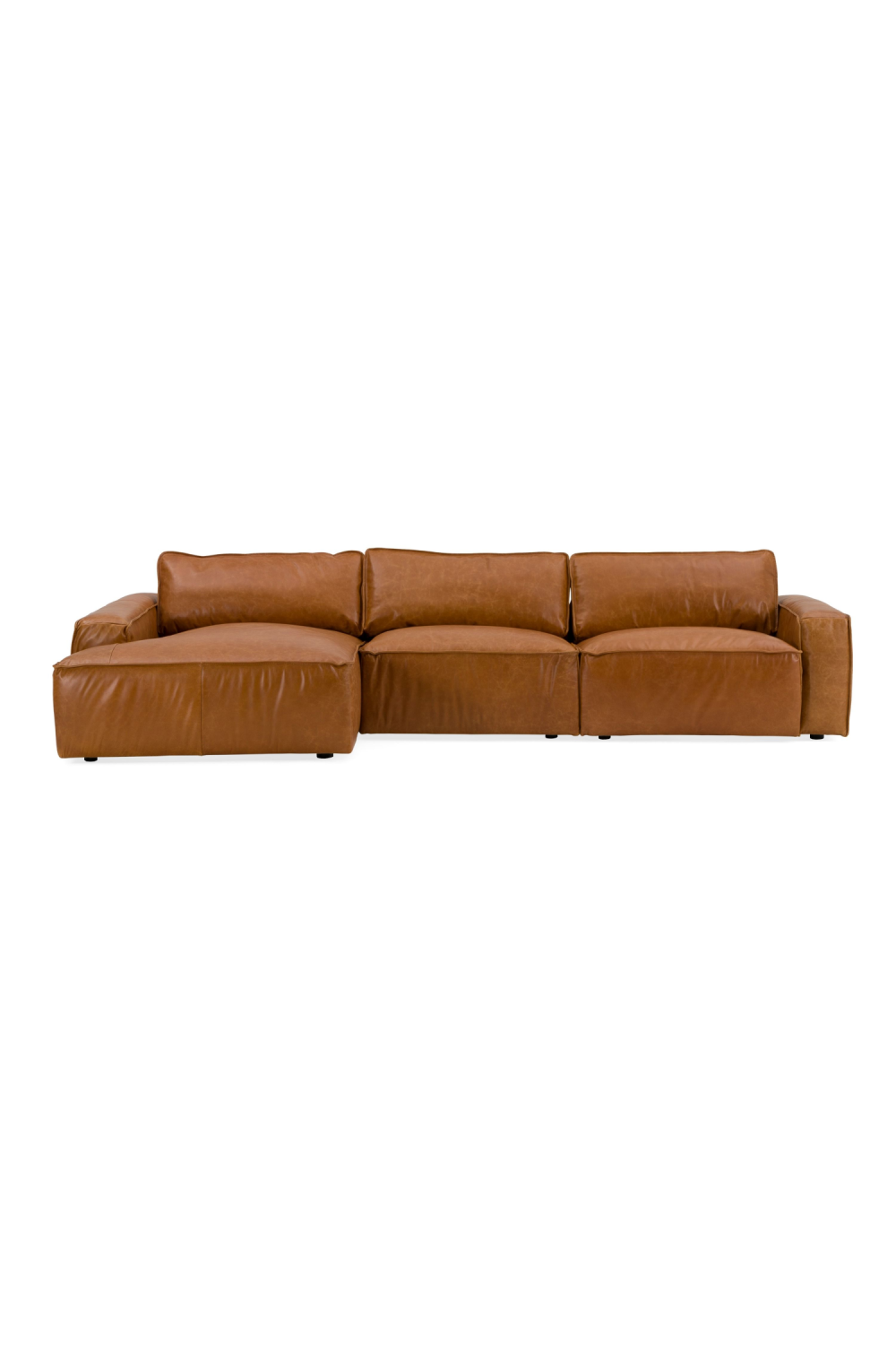   Brown Leather Sectional Sofa | Oroa.com