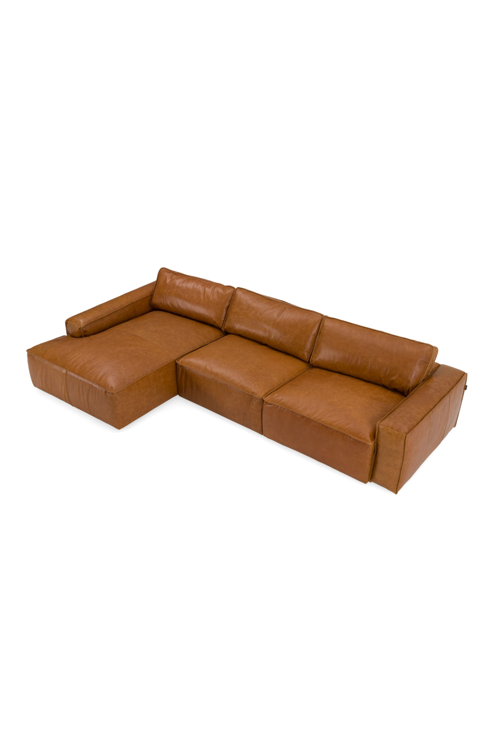   Brown Leather Sectional Sofa | Oroa.com