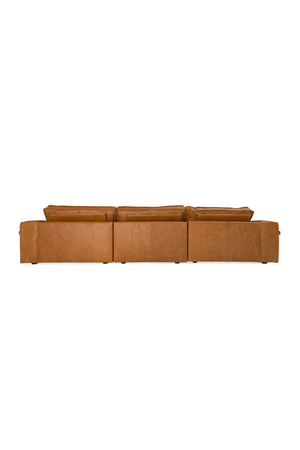   Brown Leather Sectional Sofa | Oroa.com