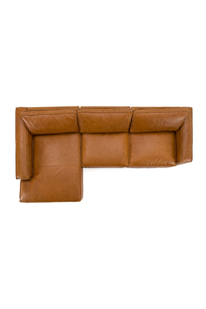   Brown Leather Sectional Sofa | Oroa.com