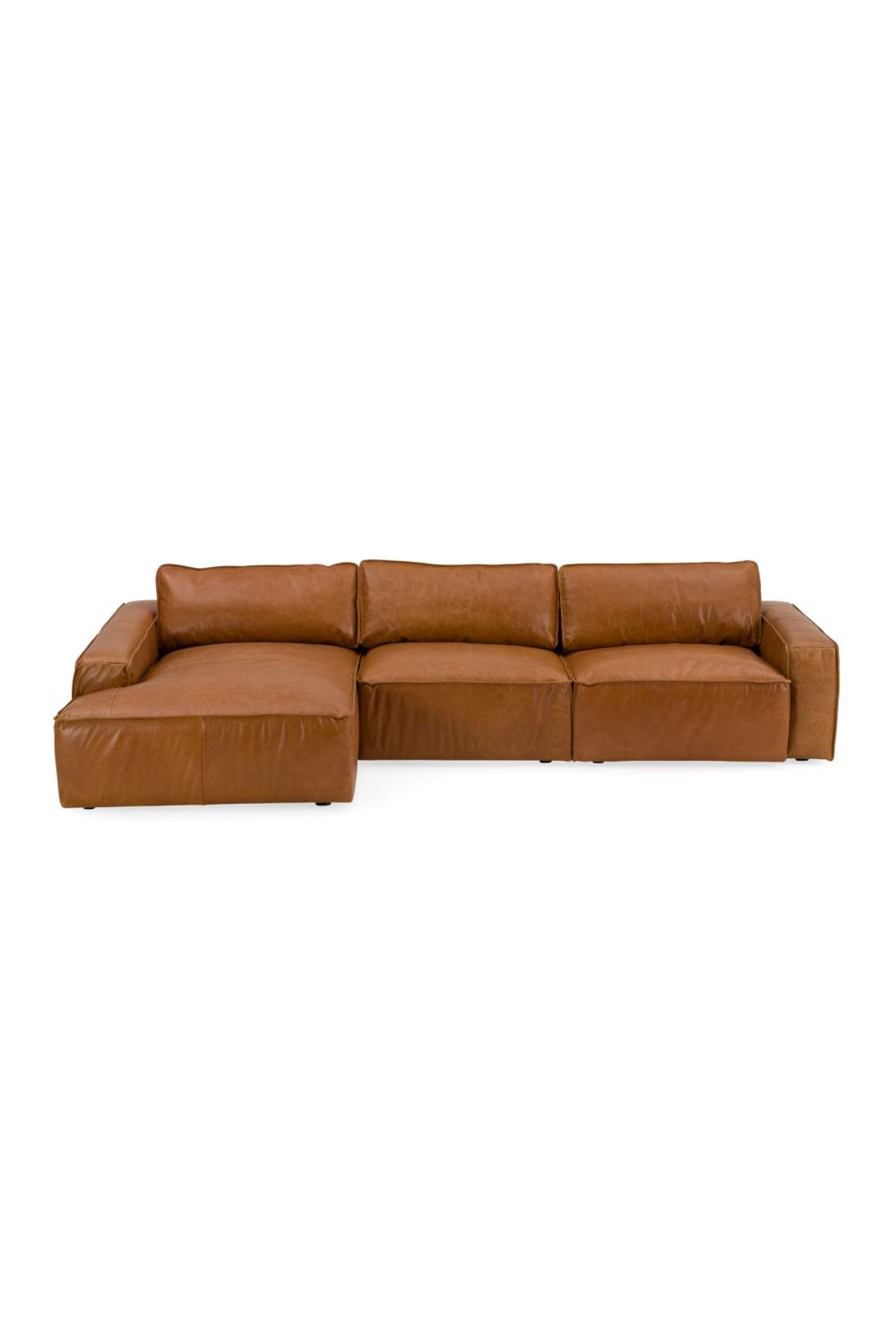   Brown Leather Sectional Sofa | Oroa.com